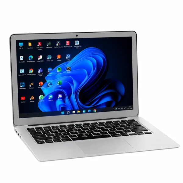 Silver Laptop Computer 3D Model