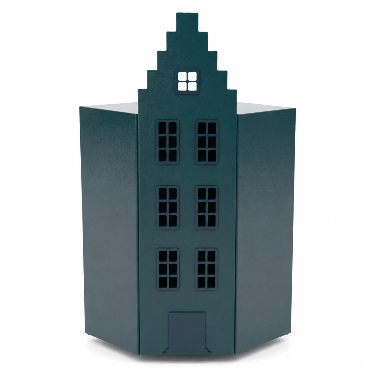 Teal Stepped-Gable House Wardrobe 3D Model 1