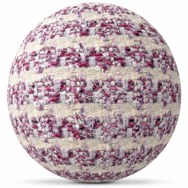 Pink & Ivory Basket Weave Fabric Texture