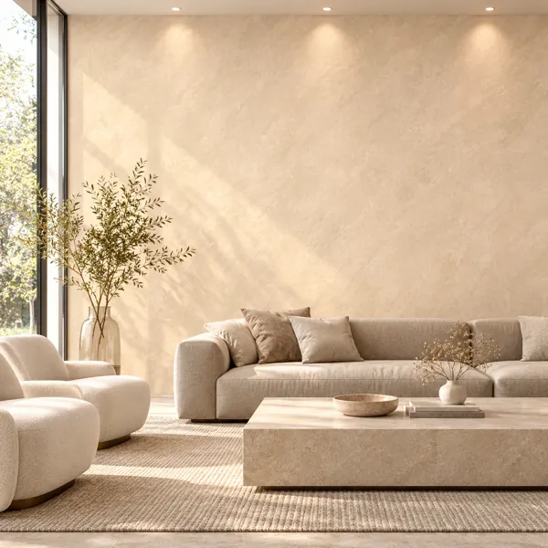 Warm Ivory Clouded Plaster Texture back