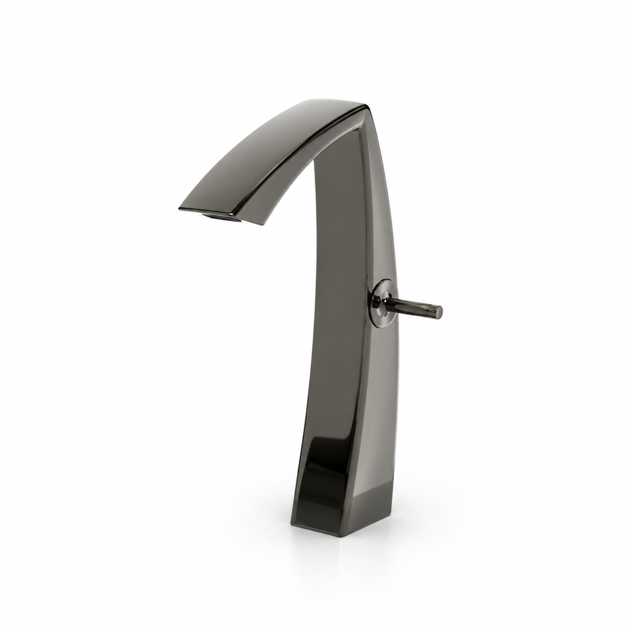 Gunmetal Waterfall Faucet – Arched Spout 3D Model 3