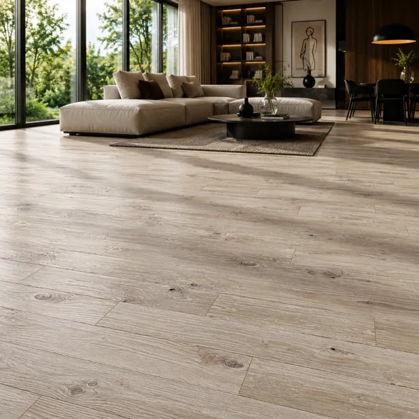 Pale Beige Washed Knotty Wood Parquet back