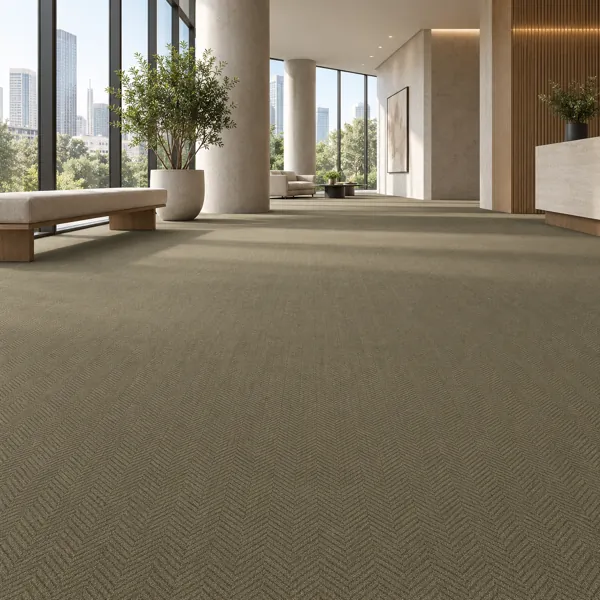 Muted Olive Herringbone Woven Carpet Texture back