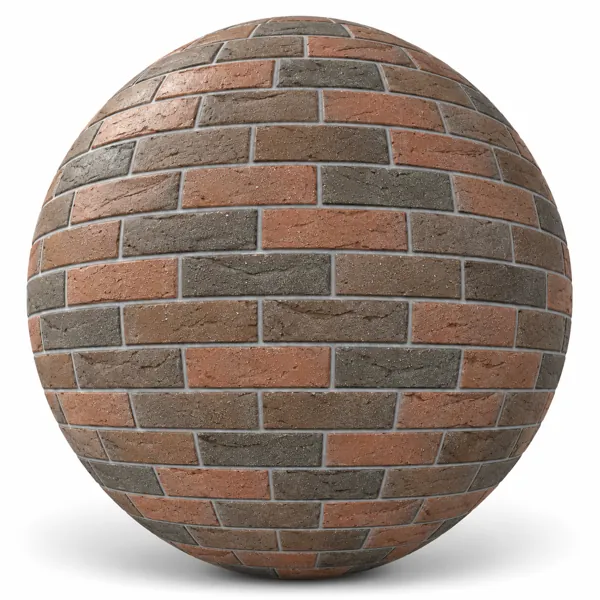 Terracotta Gray Rough Stacked Stone Brick Texture