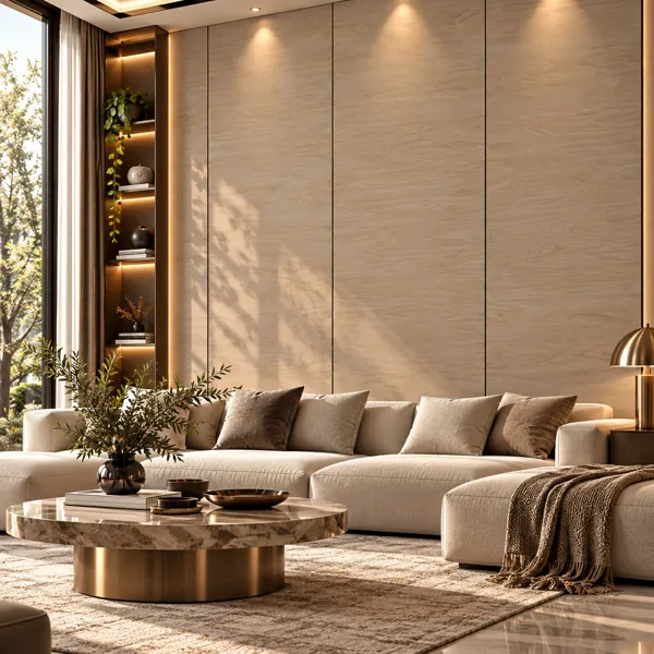 Pale Taupe Beige Flowing Grain Wood Texture back