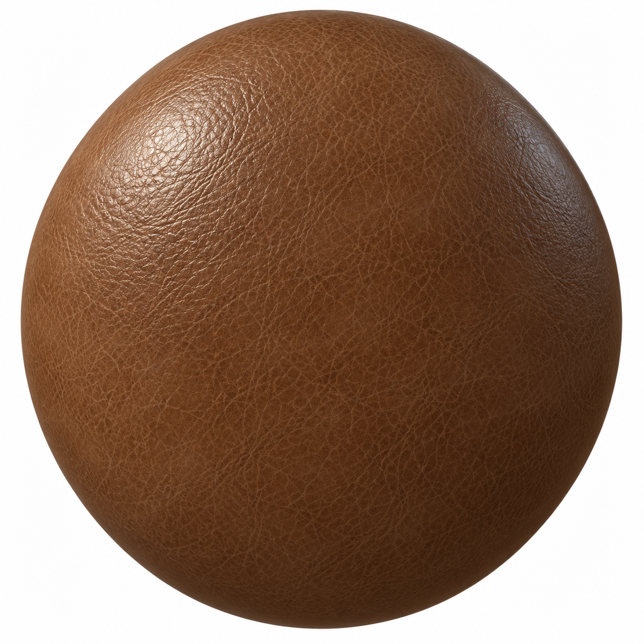 Warm Cognac Fine Grain Leather Texture