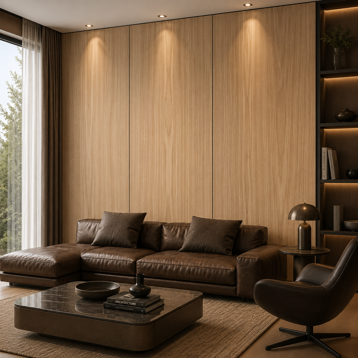 Warm Beige Straight Grain Natural Wood Texture 2