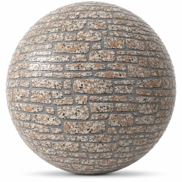 Speckled Beige Granite Brick Texture