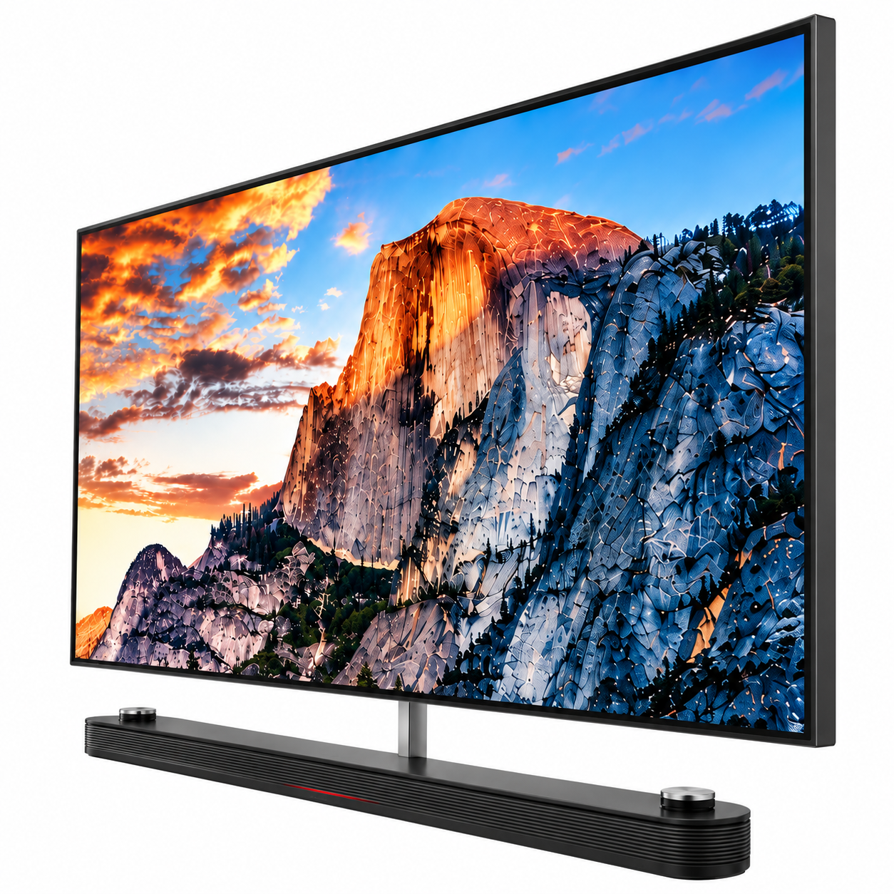 Dual Ultra Wide TV with Soundbar Stand 3D Model 5