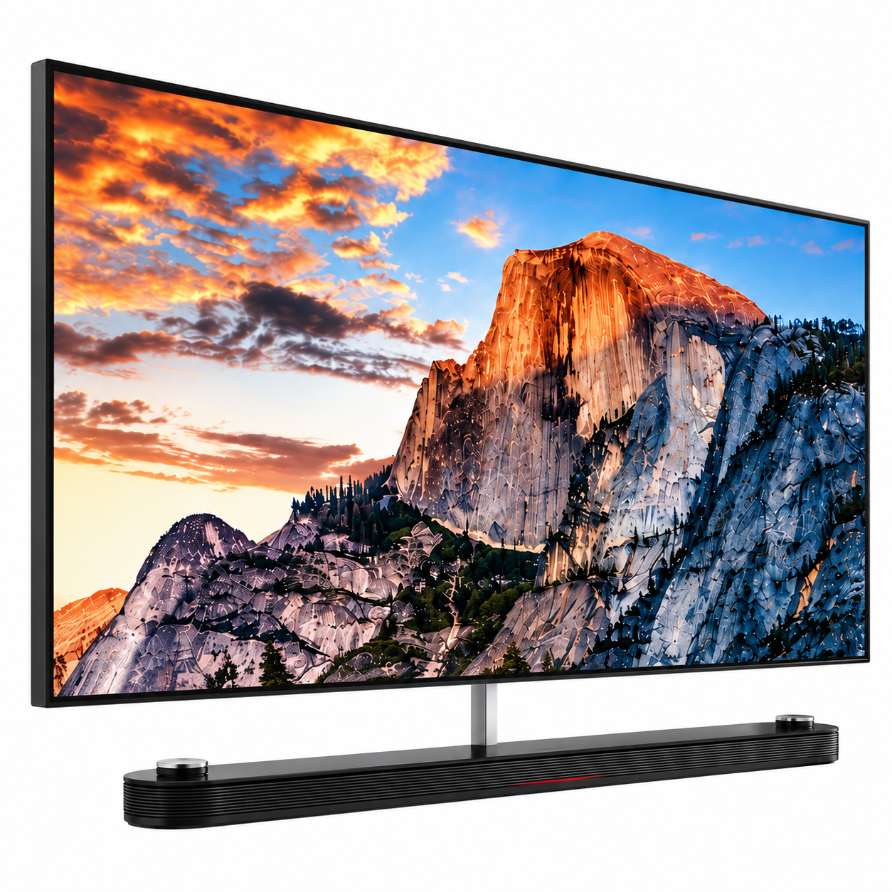 Dual Ultra Wide TV with Soundbar Stand 3D Model 3
