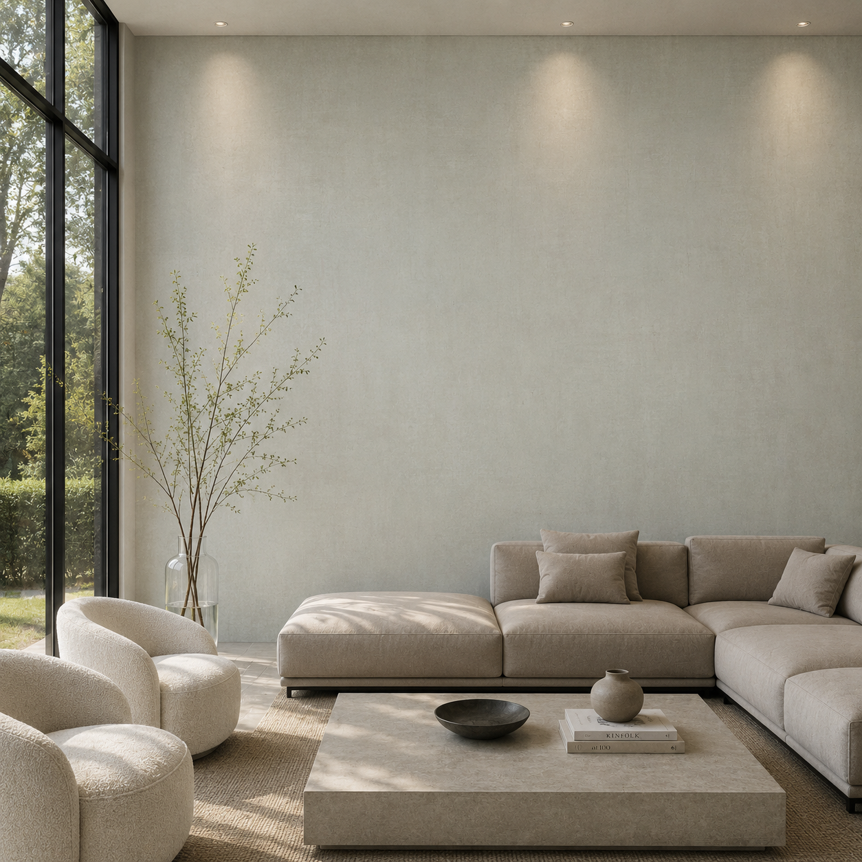 Soft Ivory Fine Brushed Plaster Texture 2