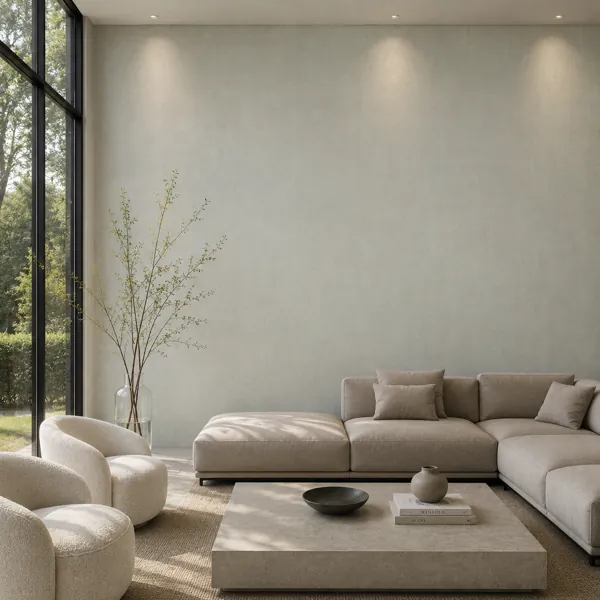 Soft Ivory Fine Brushed Plaster Texture back