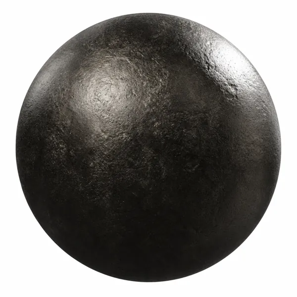 Deep Black Rough Cast Metal Texture