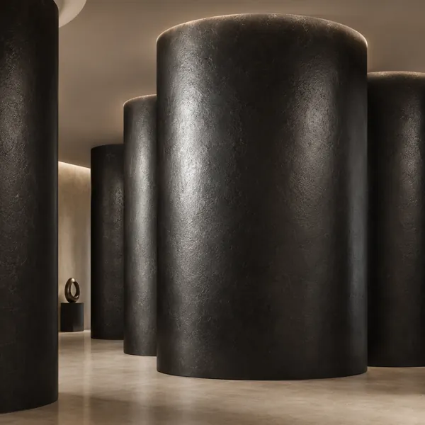 Deep Black Rough Cast Metal Texture back