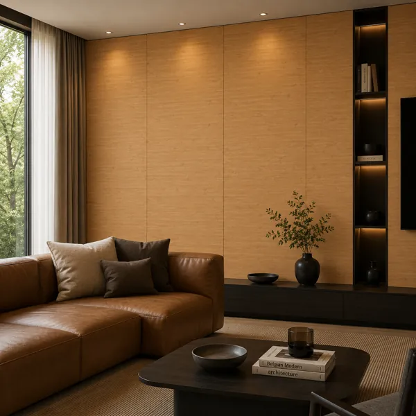 Warm Honey Tan Wood Texture – Subtle Linear Grain Texture back