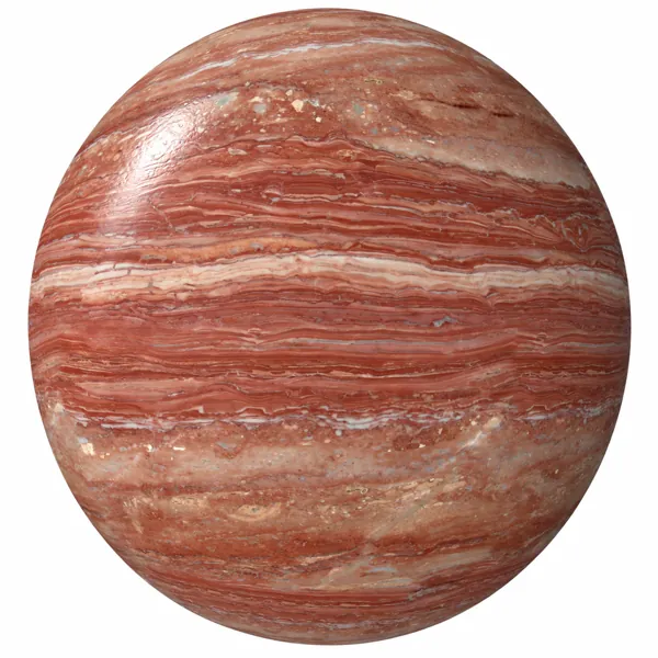 Terracotta Red Layered Vein Marble Texture