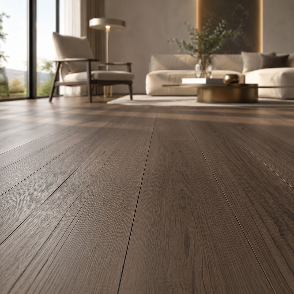 Dark Brown Wood Parquet Texture – Long Linear Grain 2