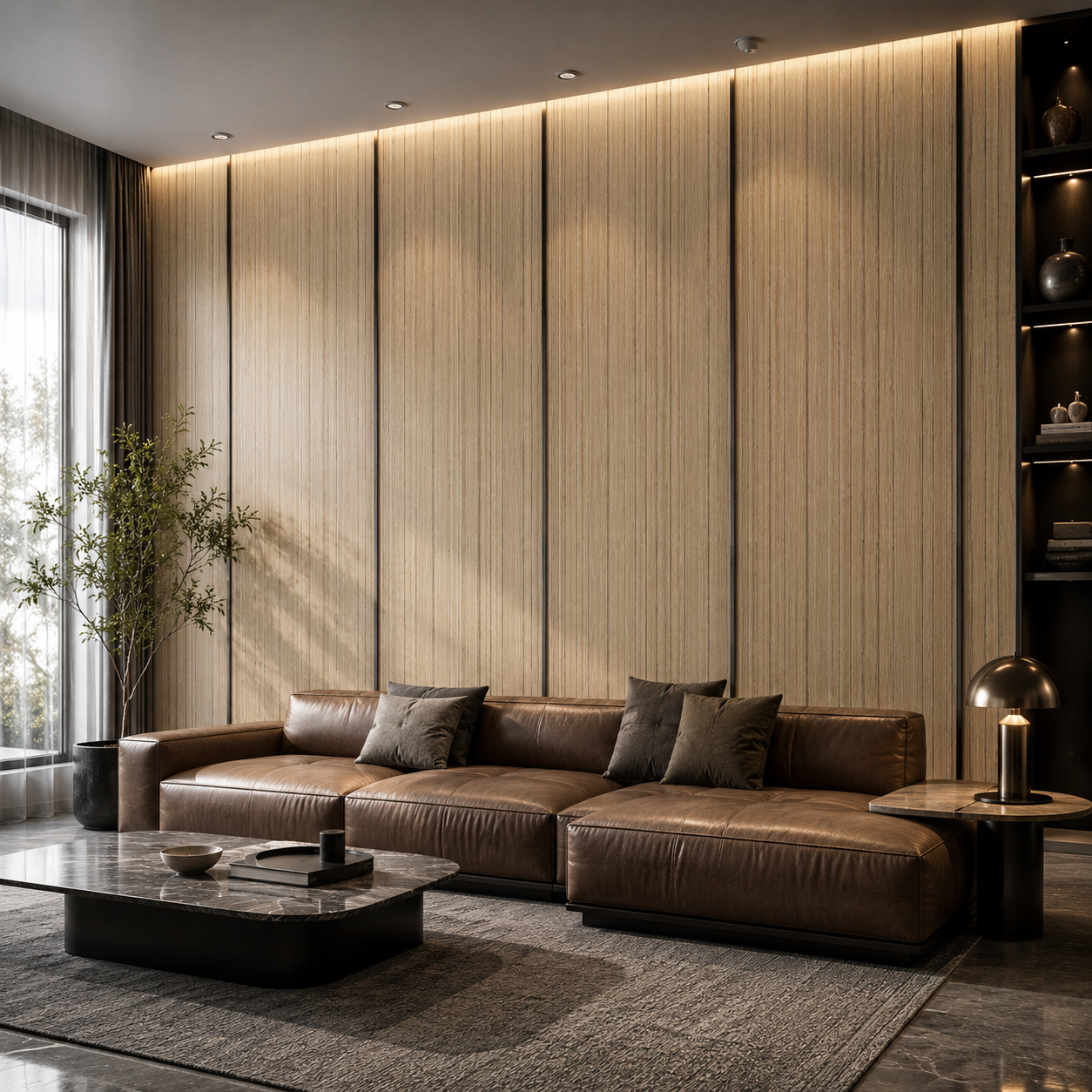 Light Beige Linear Grain Wood Texture 2