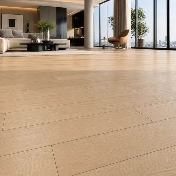 Light Sand Beige Long-Plank Wood Parquet back