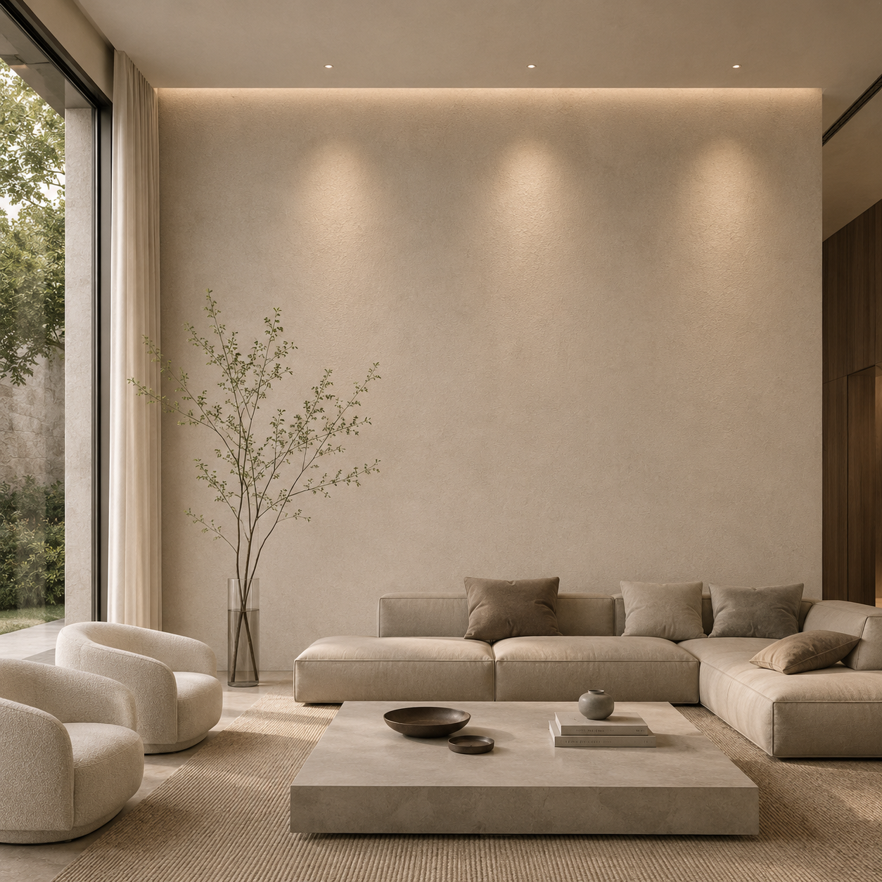 Warm Beige Fine Grain Plaster Texture 2