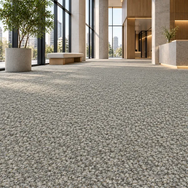 Greige Heathered Loop Pile Carpet Texture back
