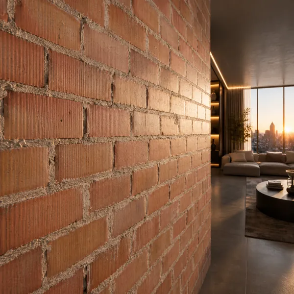 Weathered Terracotta Brick – Rough Mortar Texture back
