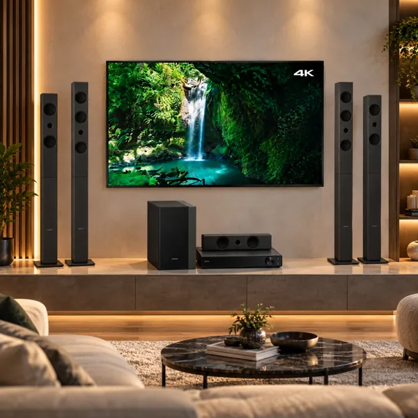 4K TV Home Theater Speaker Set 3D Model back