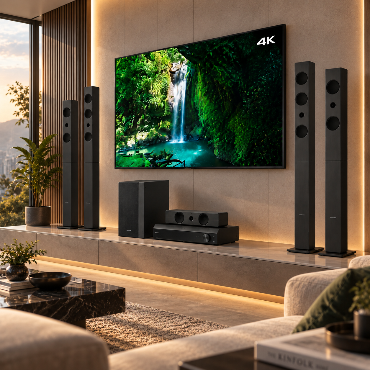 4K TV Home Theater Speaker Set 3D Model 4