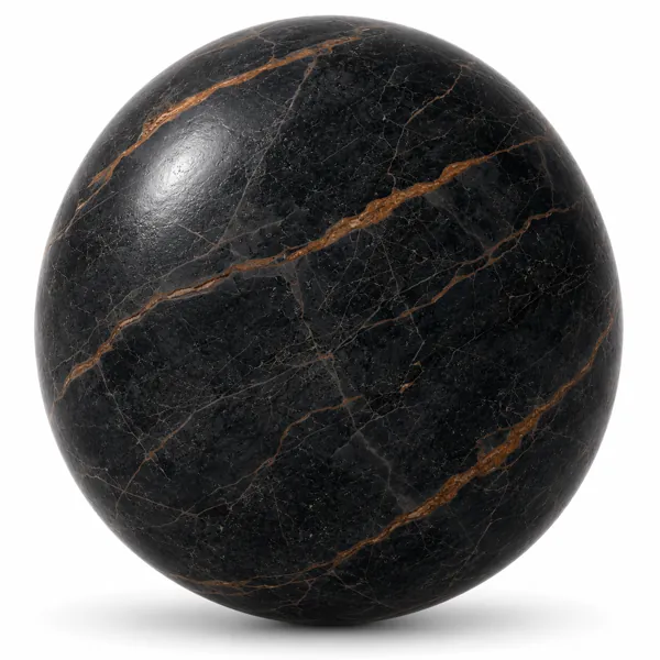 Black Ceramic Texture – Copper Vein Network Texture