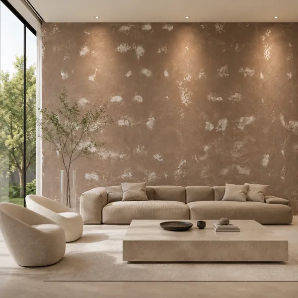 Dusty Taupe White Patina Plaster Texture back
