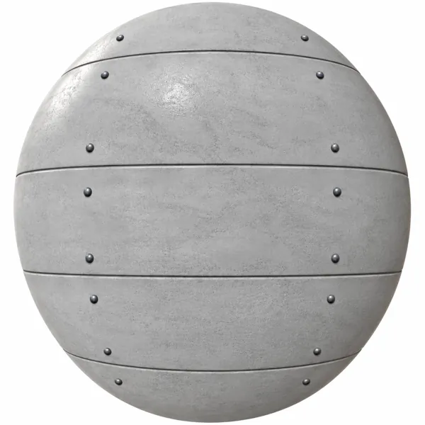 Light Silver Grey Horizontal Riveted Concrete Panel Texture