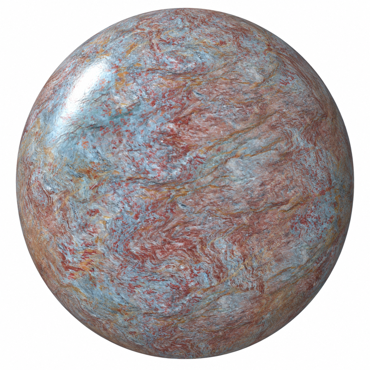 Blue Rust Swirl Vein Marble Texture
