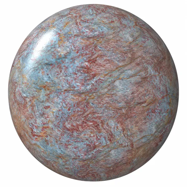 Blue Rust Swirl Vein Marble Texture