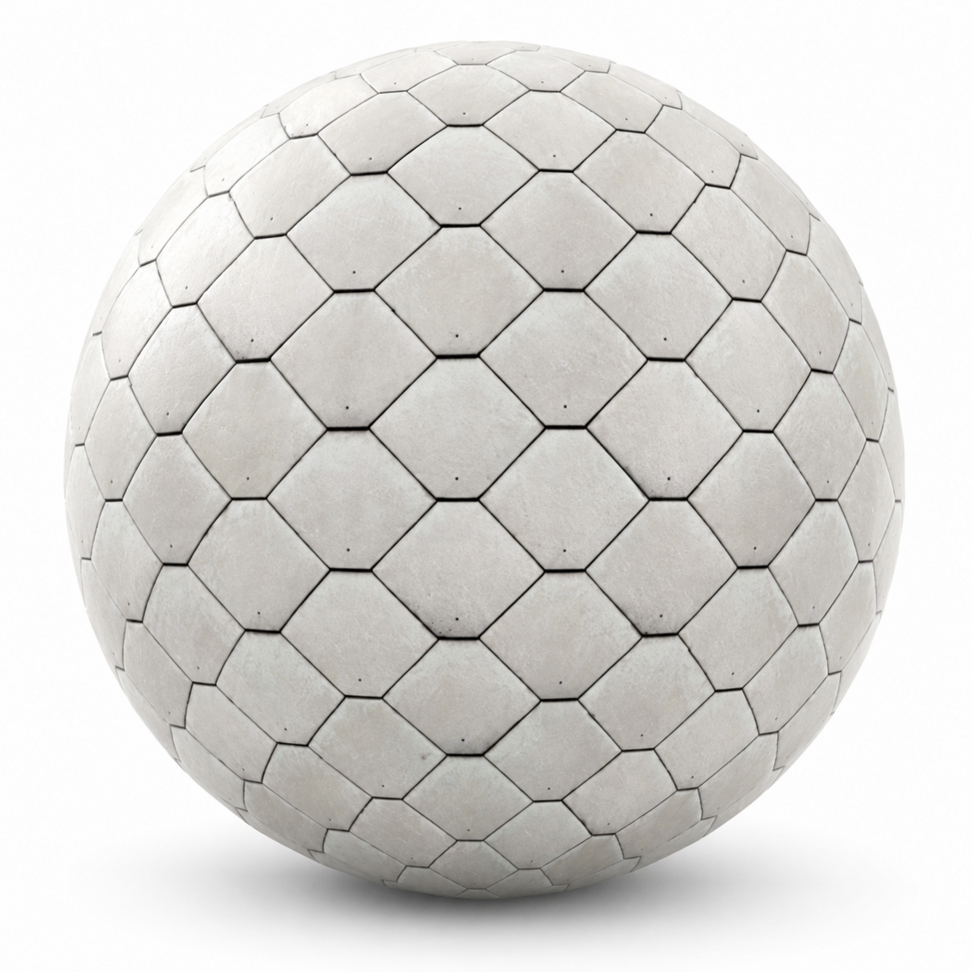 White Diamond Grid Stone Tile 1