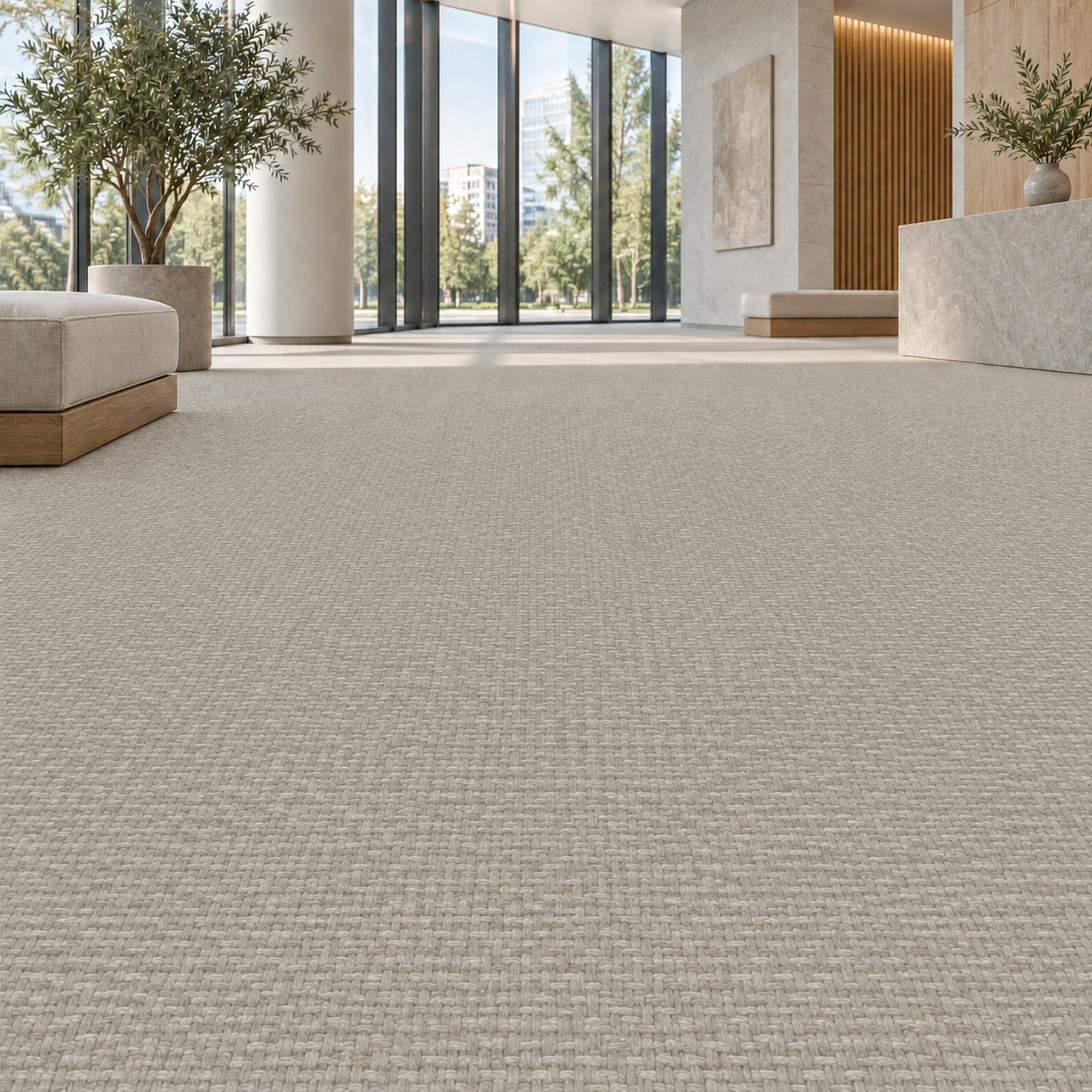Warm Grey Fine Basket Weave Carpet Texture 2