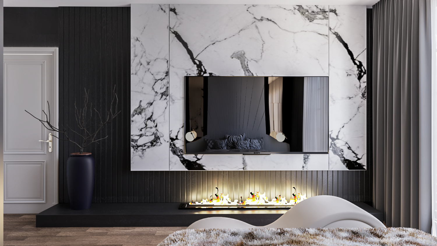 Modern Luxury Bedroom Visualization | Contemporary Bedroom Interior Design | Photorealistic 3D Architectural Rendering